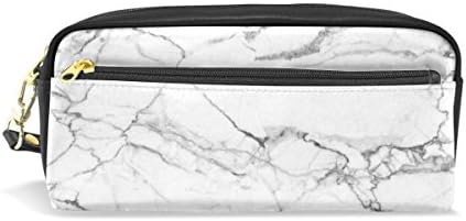 ColourLife Pencil Case White Beautiful Marble Zipper Pencil Holder Pens Case Pouch Bag Organizer Makeup Cosmetic Bag