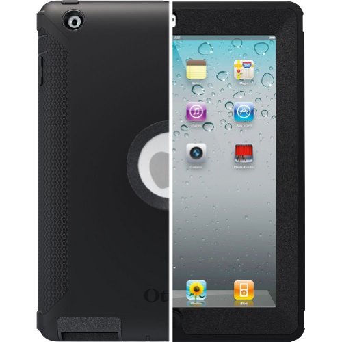 OtterBox- Defender Series Case with Screen Protector and Stand for the New iPad (4th Generation), iPad 2 and 3 - Black