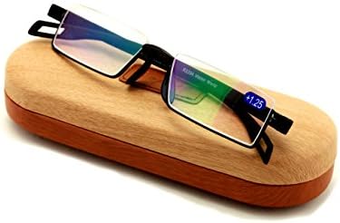 Featherweight Slim Half Rim Memory Flex Reading Glasses With Anti-reflective AR Coating