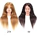 Cosmetology Mannequin Head with Human Hair Hairdressing Training Head with 26Inch Real Hair Manikin Head Doll Head with Clamp (4#)