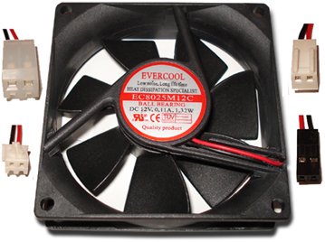 Evercool 80mm x 25mm Power Supply Replacement Fan Choose from 4 connectors!