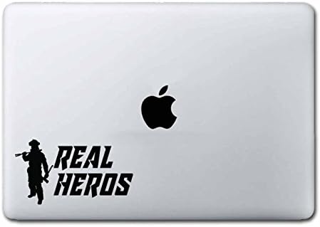 Aftermarket Graphics - 2x Qty Firemen Real Heros 01 for laptop / car / guitar Vinyl Decal Sticker (BLACK)