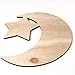 Rustic Wooden Crescent Moon Srar Eid Ramadan Party Food Serving Tableware Dessert Pastry Tray Display Holder Decor Ornament