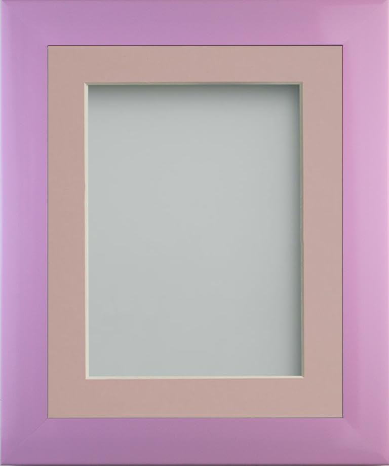 Frame Company Candy Range Peony Picture Photo Frames with Pink Mount, 9x7 for 6x4 *Choice of Sizes and Colours* Fitted with Real Glass