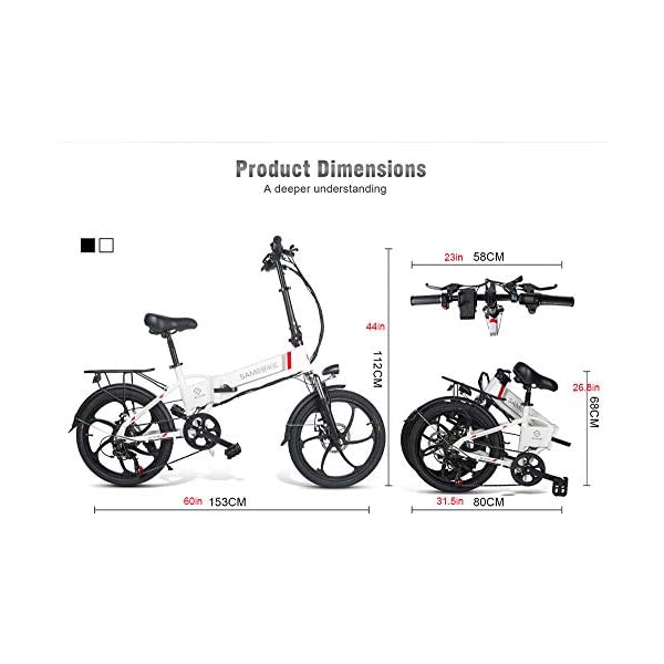 €650.00 SAMEBIKE - Bicicletta elettrica con telecomando, 20 pollici, in  alluminio Pro Smart Folding portatile, 48 V, 10 Ah… - bikewebshop.it