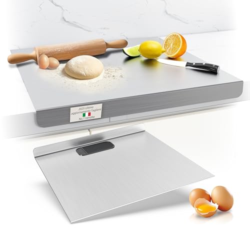 Stainless Steel Chopping Board, Kitchen Worktop, Durable and Hygienic Worktop Extraspessor 2 mm, Kitchen Kneading Board for Bar for Restaurant (58 x 90 cm)