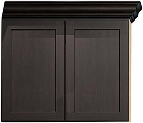 ProCraft Cabinatery Ready to Assemble Kit591 Liberty Shaker Espresso Wall Cabinet with Door and Frame, 42" x 30" x 12"