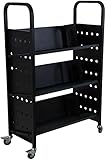 Trailblaze 3-Layer Book Cart, V-Shaped Single-Sided