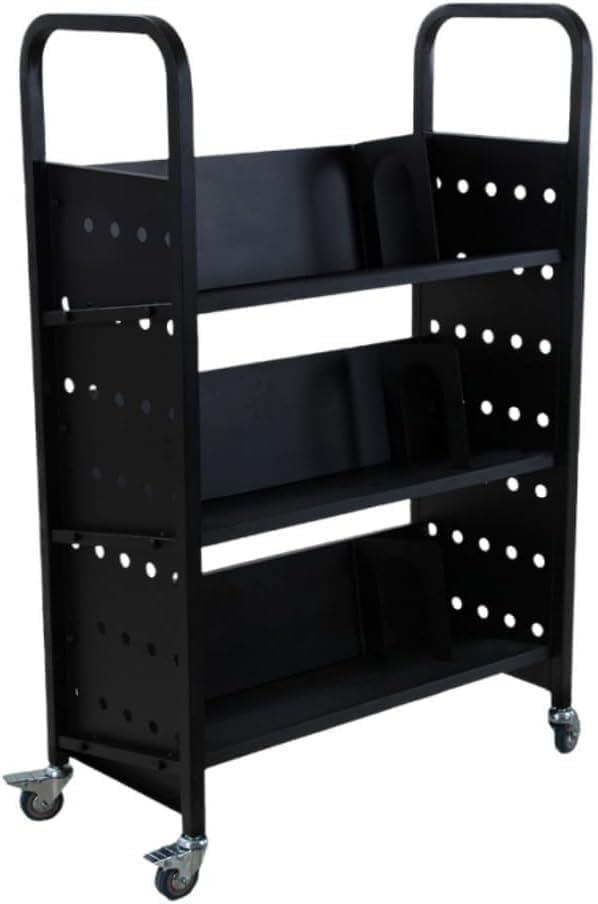 Trailblaze 3-Layer Book Cart, V-Shaped Single-Sided