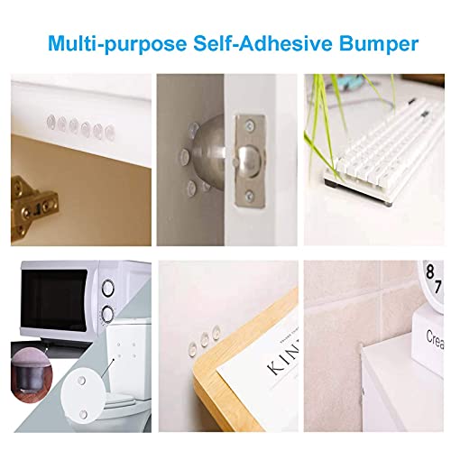 Self Adhesive Door Bumpers 100 Pcs 1/2” Diameter Clear Adhesive