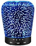 Aromatherapy Oil Diffuser, SZTROKIA 180ml Essential Oil Ultrasonic Cool Mist Humidifier with 3D 24 Color Changing Starburst LED lights