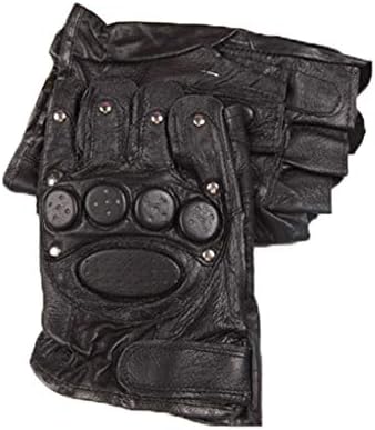 WSWJJXB Tactical Fighting, Non-slip Wear, Sports, Fitness, Outdoor Riding, Semi-leakage, Fingerling, Sheepskin Gloves