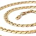 Followmoon 18K Gold Plated Link Cuban 7mm Necklace Chain Mens Jewelry For Men