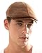 ililily New Men¡¯s Flat Cap Vintage Cabbie Hat Gatsby Ivy Caps Irish Hunting Hats Newsboy with Stretch fit - 001-1, Light Brown