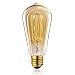 Homesita ST64 110V Vintage Antique Edison Style Incandescent Clear Glass Light Lamp Bulb Dimmable(6 pack)