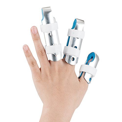 Metal Finger Splint, Teroys 3 Pack Trigger Finger Brace Fold Over with