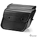 Nomad USA Heavy Duty All-Weather Synthetic Black Leather Throw Over Motorcycle Saddlebags (Large)
