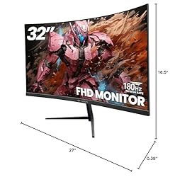 CRUA 32Inch Curved Gaming Monitor, FHD
