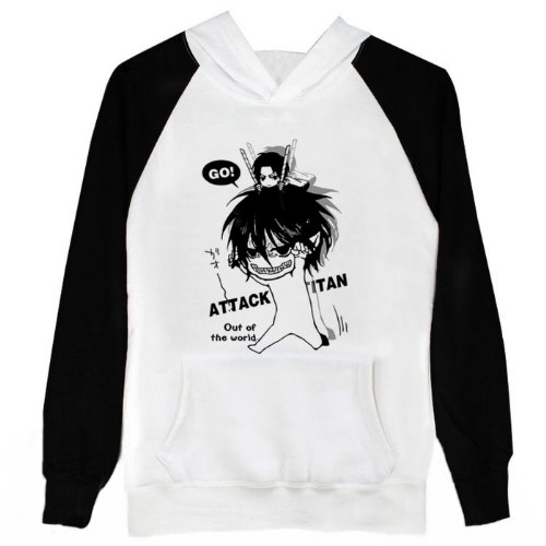 Attack on Titan Shingeki no Kyojin Cosplay Costume Anime Black White Size XXL