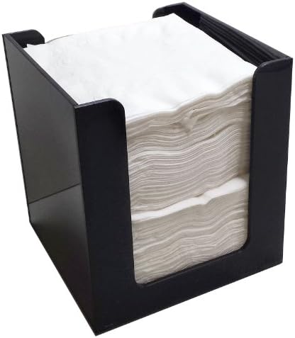 Quarter Fold Dinner Napkin Holder Black