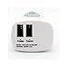 White 2-in-1 Car Home Wall Travel Charger Adapter Dual USB Ports for iPhone 6 6S, Plus, 5S 5C 5 4S - Samsung Galaxy S6, S6 Edge, S5, S4, S3, Mini, Active - Galaxy Note 5 4 3 2 Edge - LG G2 G3 G4 V10