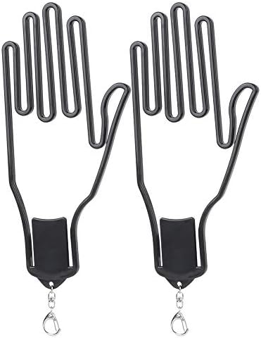 Drfeify Golf Gloves Stretcher, 2Pcs Black Frame Golf Glove Support, Plastic Glove Bracket Tool Accessory Drfeify Golf Gloves Stretcher, 2Pcs Black Frame Golf Glove Support, Plastic Glove Bracket Tool Accessory