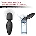 Mini Wand Massager,Fovel Wireless Cordless Portable Small Size Handheld Powerful Massage for Back Neck Shoulder Silent Waterproof USB Chargeable,Black ...