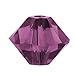 SWAROVSKI ELEMENTS Crystal #5328 3mm Bicone Beads Amethyst (25 Beads)