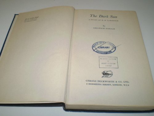 The Dark Sun: A Study of D. H. Lawrence 0715600842 Book Cover
