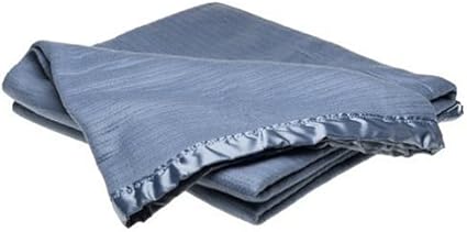 acrylic waffle weave blanket with satin trim