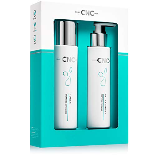 CNC Deep Cleanse natural Skin Care Kit: Beauty Gift Set with Perfectly purifying GEL CLEANSER Face wash and Alcohol-Free Hydrating Which Hazel Face TONER