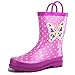 Girls Pink Butterfly Polka-Dot Rain Boots - Size 9 (Toddler)