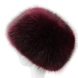 Dikoaina Faux Fur Cossack Russian Style Hat for Ladies Winter Hats for Women (M, Purple)