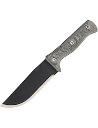 Condor Tools & Cuchillos con recubrimiento en polvo Crotalus tracción cuchillo, 5 5 8," Color Negro