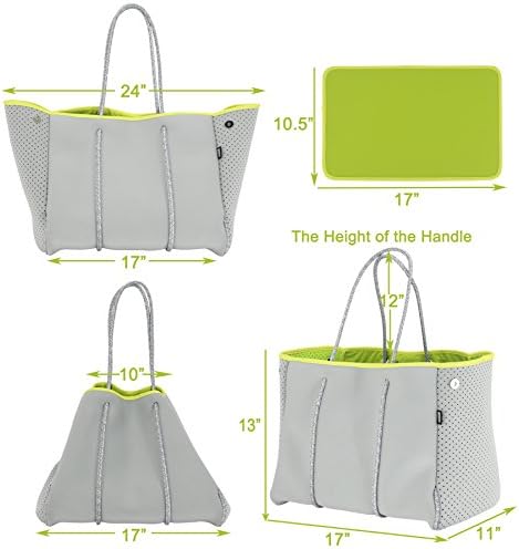 QOGiR Neoprene Multipurpose Beach Bag Tote with Inner Zipper Pocket 4 QOGiR Neoprene Multipurpose Beach Bag Tote with Inner Zipper Pocket