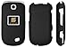 Black Rubberized Hard Shell CASE PROTEX Cover for LG Revere-3 VN170 / Envoy-3