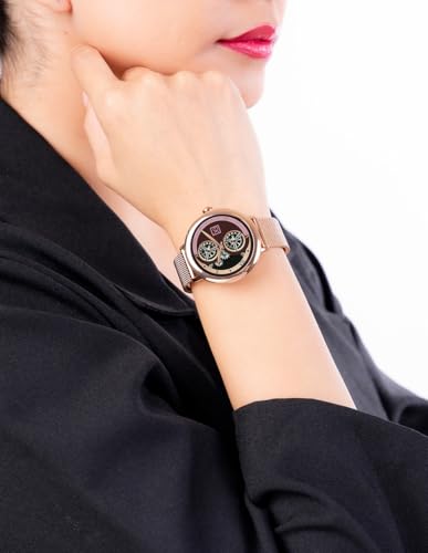 Clōe Pulse Smartwatch para Mujer con Llamadas Bluetooth, Pantalla AMOLED, IA Integrada, Monitoreo de Salud, Más de 100 Deportes, Notificaciones, IP68 y Correa Mesh Premium