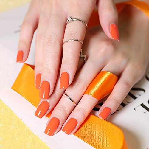 VENALISA Orange Gel Nail Polish, 12ml Classic Neon Orange Gel Polish Bright Orange Color Soak Off UV LED Nail Gel Polish Nail Art Starter Manicure Salon DIY at Home, 0.43 OZ - Image 5