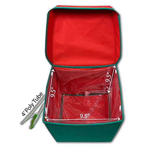 UpBloom Santa's Tree Helper Gift Box for Christmas | Automatic Watering System Looks Like a Present to Keep Your Live Tree Green Throughout The Holiday Season