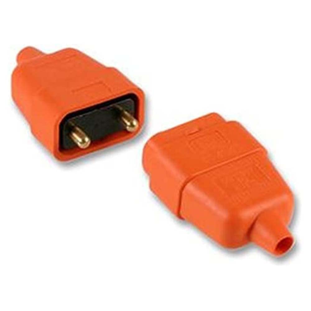 pro elec pl09473 10A 2 PIN 0128-OR Connector Rubber - Orange
