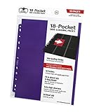 Ultimate Guard 18-Pocket Pages Side-Loading Purple (10) Card Binders Sheets