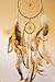 INCENSELABS Double Handmade Dream Catcher, Two Circles, one Measures 4.5” and The Other one is 2”; Followed by a 20 to 22-inch Feather String
