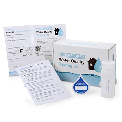 Test Assured Essential Water Test Kit - Easy At-Home Well and Municipal Water Test Kit - Laboratory Testing Kit for 40 Parameters - Identifies the Presence of Various Metals, Detects Pathogens, E.Coli