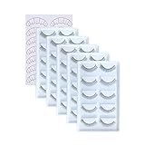 25 Pairs Practice Lashes for Eyelash Extensions Supplies Training Eye Lash Strips Self Adhesive Mimic Natural Eyelash in 5 Bulks by EMEDA
