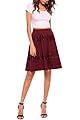 Women's High Waist Flare A-line Midi Long Skirt S-XXL