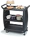 Carlisle FoodService Products Plastic Bussing Cart, 300 lb Capacity, 36.25