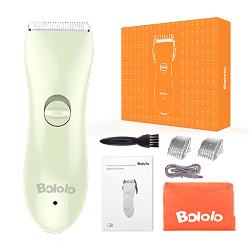Electric Hair Clippers Set For Kids BOLOLO Cordless Waterproof Professional Baby Toddler Hair Cutting Trimmer Haircut Kit Quiet with Ceramic Blade Green Include 7 piece Tools