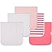5-Pack Burp Cloths Girls, Large 21×10 Inch Thick Triple Layer Burp Cloth for Baby Girls, 100% Organic Cotton Ultra Soft and Absorbent Burp Rags for Newborn | Baby Shower/Registry Gift Set by Upsimples