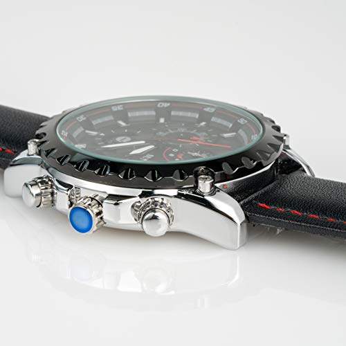 SUNVEN Mans Watch Waterproof Sports Quartz-Water Resistant 30M with Stainless Steel Brecelet Chronograph and Calendar Military Outdoor Style Fashion Watches for Men (Black2)