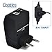 Ceptics 2 USB Europe Travel Adapter 4 in 1 Power Plug (Type C) - Universal Socket - GP4-9C - (Does Not Convert Voltage)